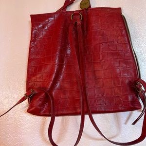 Margot red convertible backpack